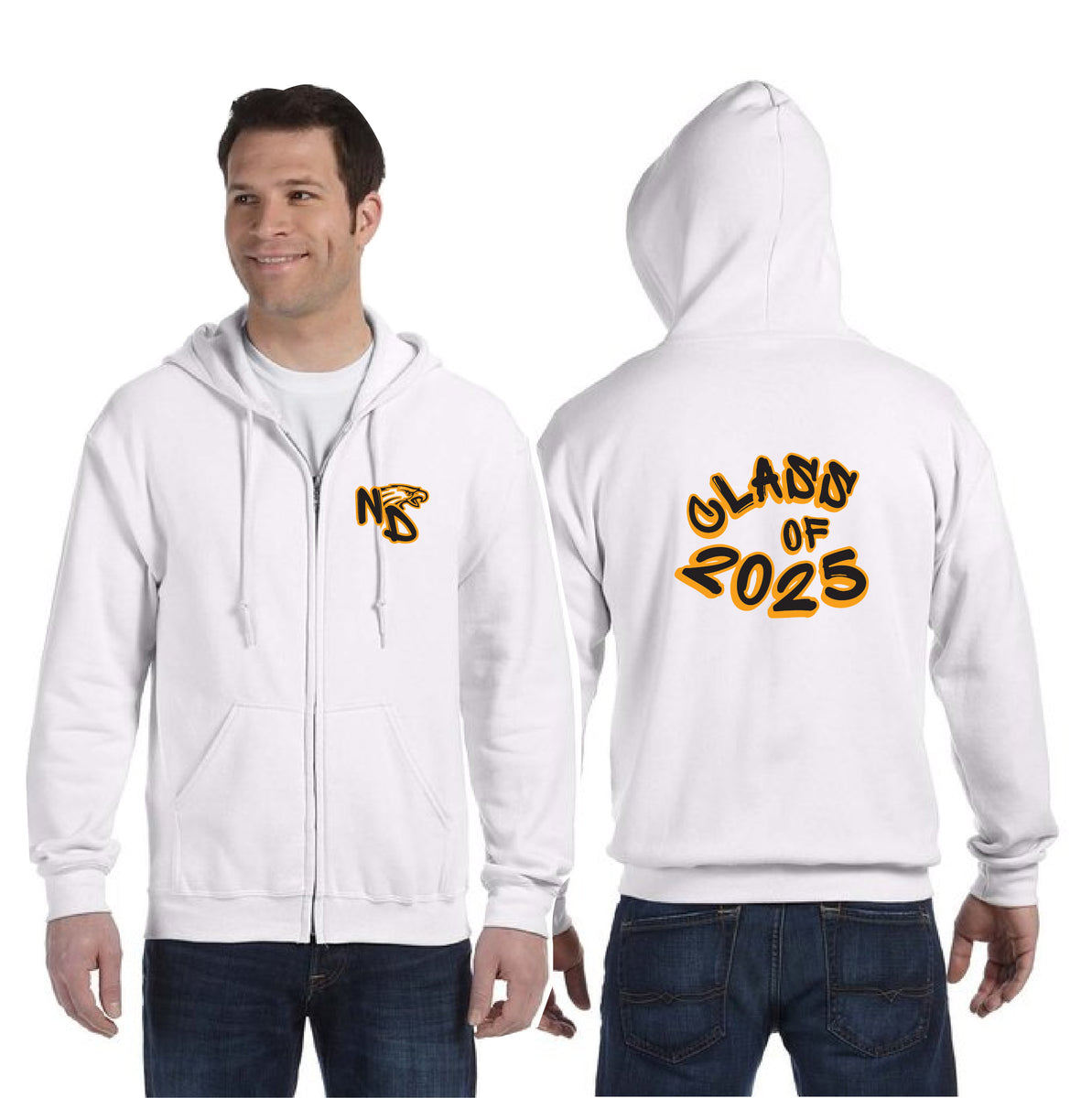 NOTRE DAME GRADWEAR GILDAN HEAVY BLEND ZIPPED HOODIE ADULT Tuck gear