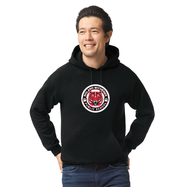 ROLAND MICHENER PUBLIC SCHOOL - MULTI COLOUR FULL FRONT - GILDAN COTTON HOODIE - ADULT