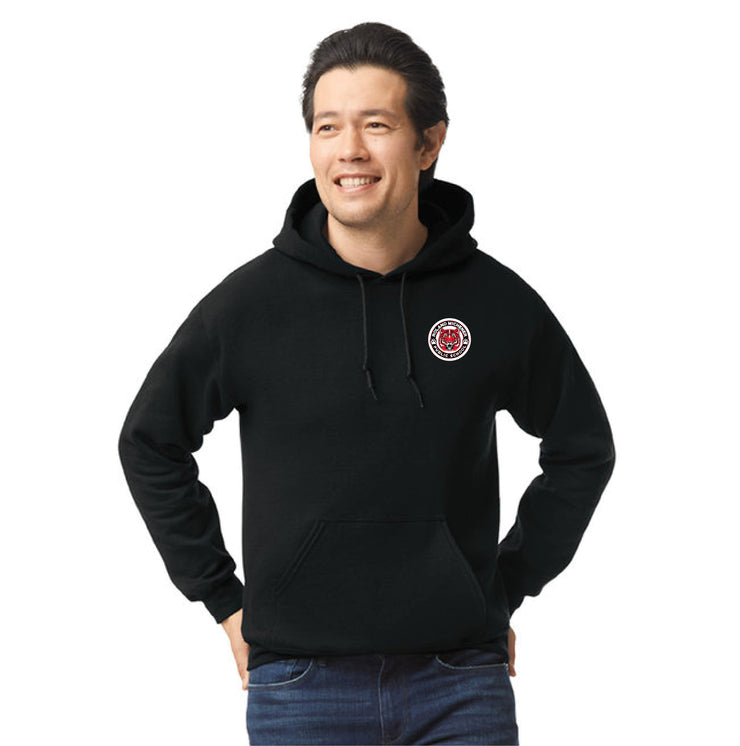 ROLAND MICHENER PUBLIC SCHOOL - MULTI COLOUR LEFT CHEST - GILDAN COTTON HOODIE - ADULT