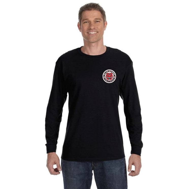 ROLAND MICHENER PUBLIC SCHOOL - MULTI COLOUR LEFT CHEST - GILDAN COTTON LONGSLEEVE - ADULT