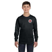 ROLAND MICHENER PUBLIC SCHOOL - MULTI COLOUR LEFT CHEST - GILDAN COTTON LONGSLEEVE - YOUTH