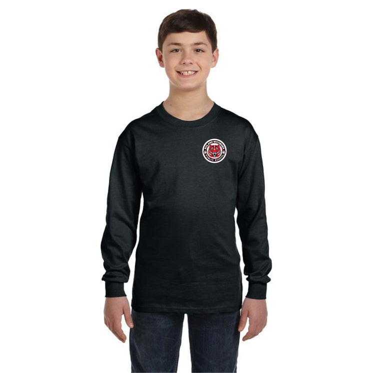 ROLAND MICHENER PUBLIC SCHOOL - MULTI COLOUR LEFT CHEST - GILDAN COTTON LONGSLEEVE - YOUTH