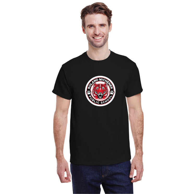 ROLAND MICHENER PUBLIC SCHOOL - MULTI COLOUR FULL FRONT - GILDAN COTTON TEE - ADULT