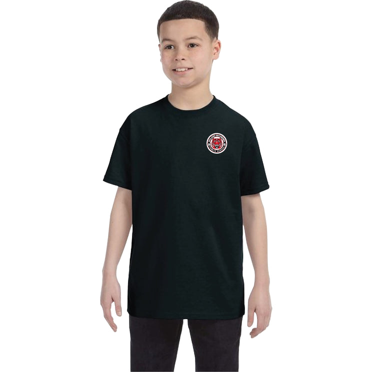 ROLAND MICHENER PUBLIC SCHOOL - MULTI COLOUR LEFT CHEST - GILDAN COTTON TEE - YOUTH