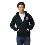 ROLAND MICHENER PUBLIC SCHOOL - MULTI COLOUR LEFT CHEST - GILDAN HEAVY BLEND ZIPPED HOODIE - ADULT