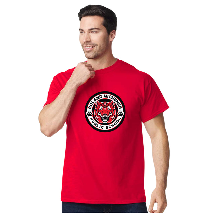 ROLAND MICHENER PUBLIC SCHOOL - MULTI COLOUR FULL FRONT - GILDAN COTTON TEE - ADULT