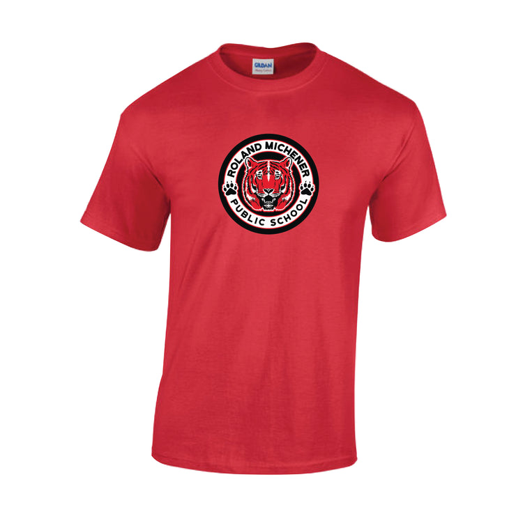 ROLAND MICHENER PUBLIC SCHOOL - MULTI COLOUR FULL FRONT - GILDAN COTTON TEE - YOUTH