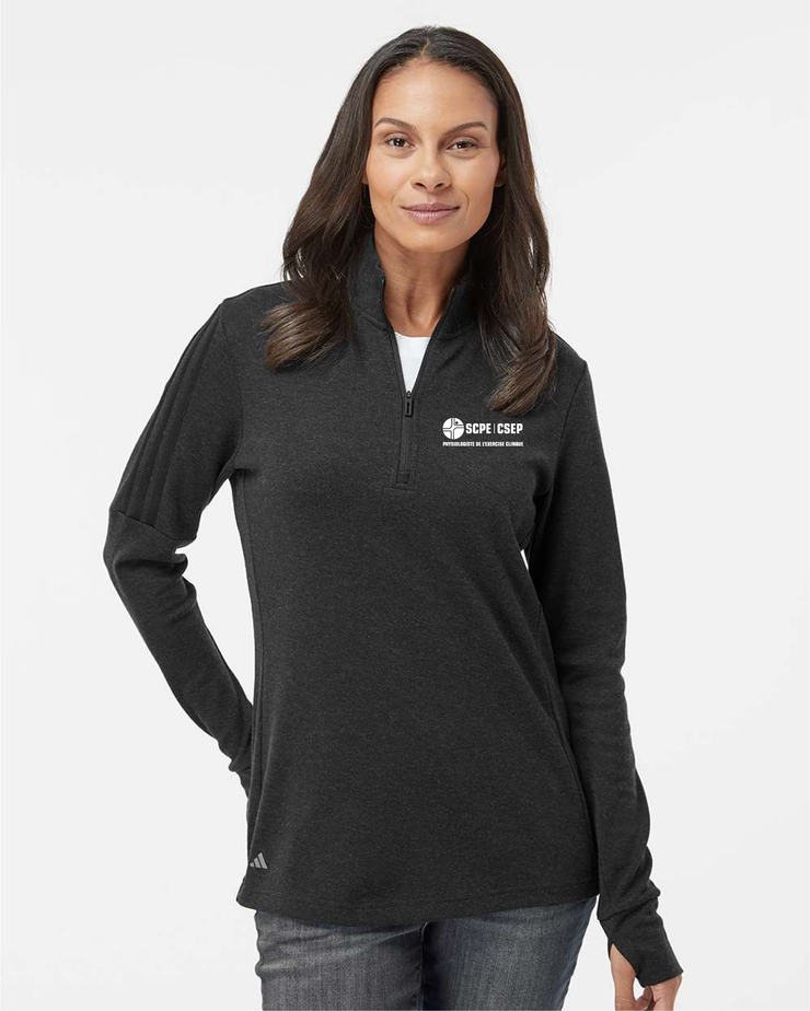 SCPE APPAREILLAGE - LIGHT LOGO - LADIES ADIDAS 3-STRIPES 1/4 SWEATER - ADULT