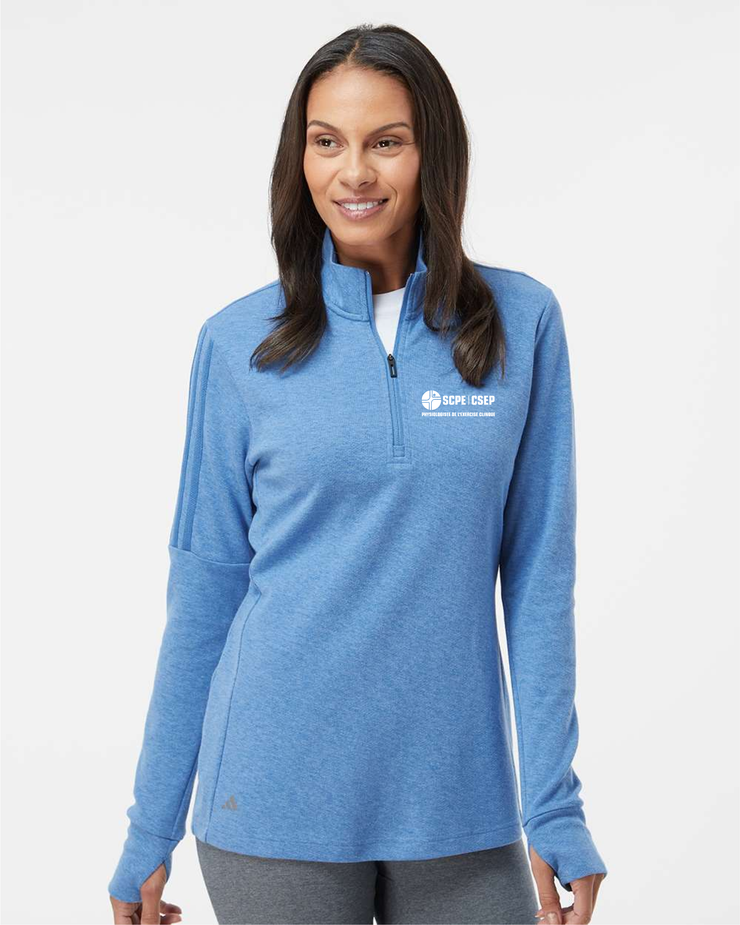 SCPE APPAREILLAGE - LIGHT LOGO - LADIES ADIDAS 3-STRIPES 1/4 SWEATER - ADULT