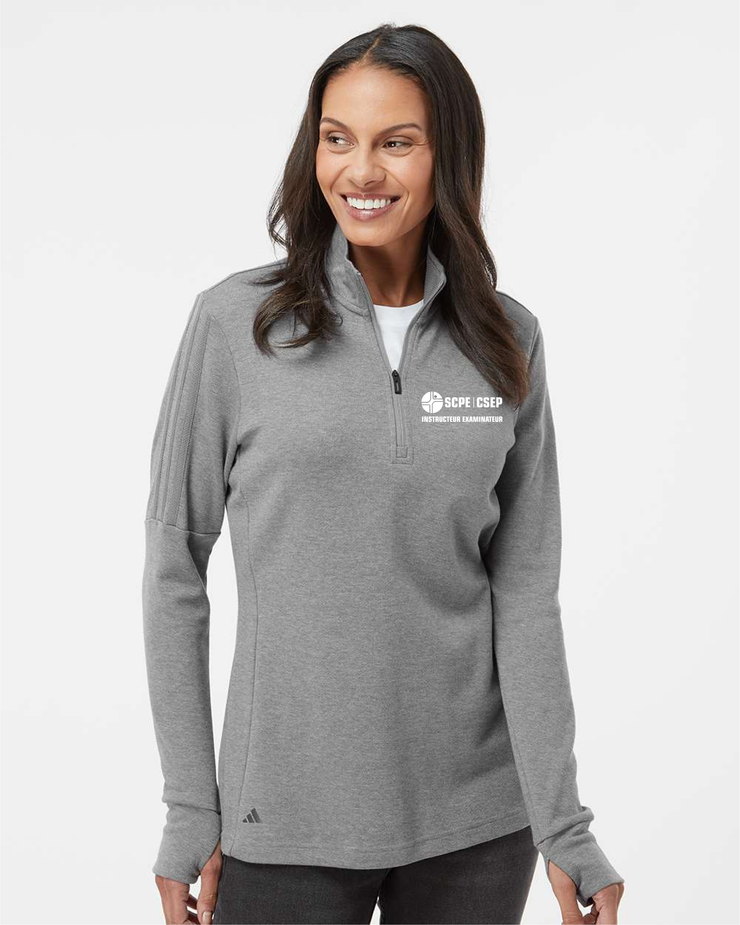 SCPE APPAREILLAGE - LIGHT LOGO - LADIES ADIDAS 3-STRIPES 1/4 SWEATER - ADULT