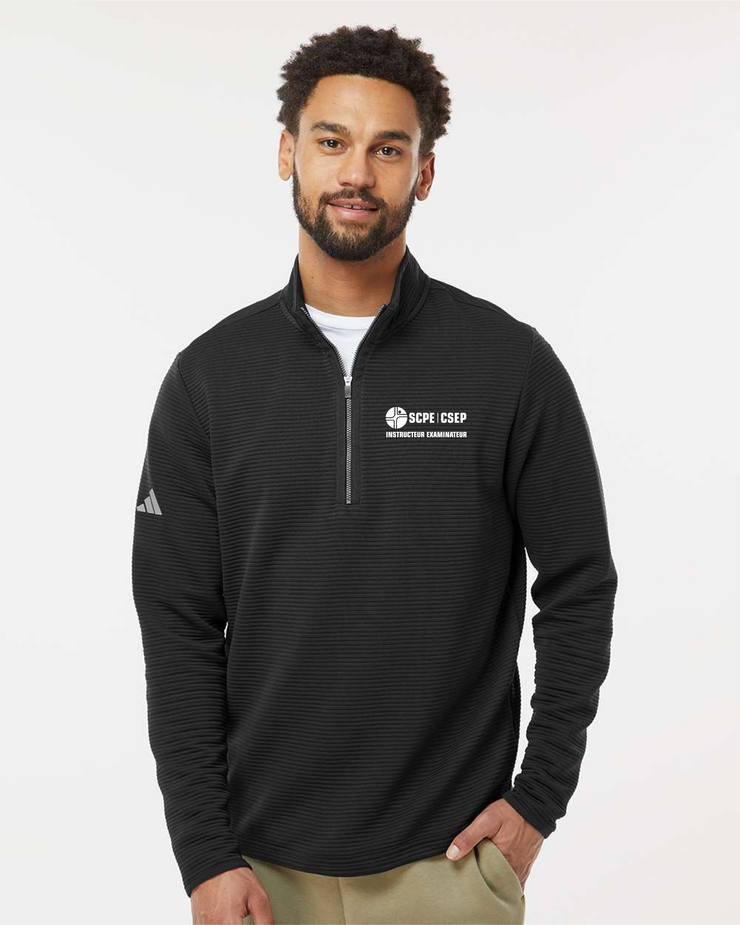 SCPE APPAREILLAGE- LIGHT LOGO - ADIDAS SPACER 1/4 ZIP PULLOVER