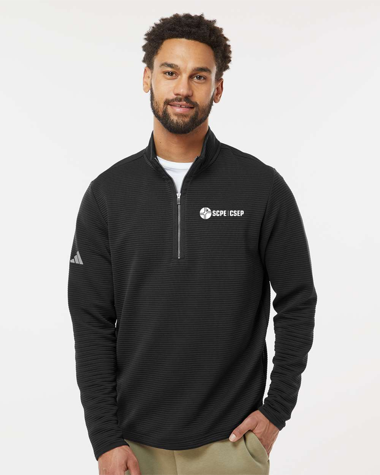 SCPE APPAREILLAGE- LIGHT LOGO - ADIDAS SPACER 1/4 ZIP PULLOVER - ADULT