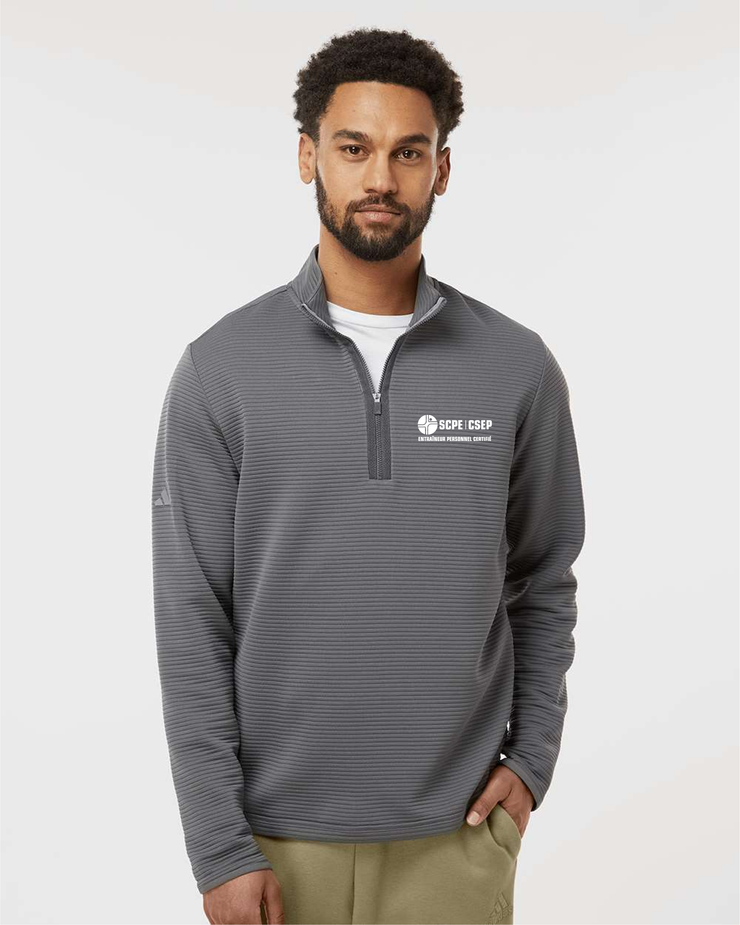 SCPE APPAREILLAGE- LIGHT LOGO - ADIDAS SPACER 1/4 ZIP PULLOVER