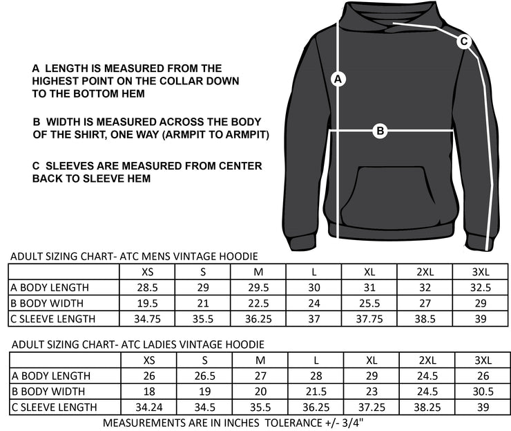 ST. ANNE STAFFWEAR- EMB LEFT CHEST-ATC VINTAGE LADIES HOODIE