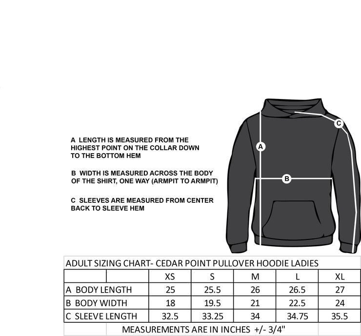 STEPHEN LEACOCK STAFFWEAR - BELONGING STAFF BACK - MUSKOKA TRAIL CEDAR POINT HOODIE -  LADIES