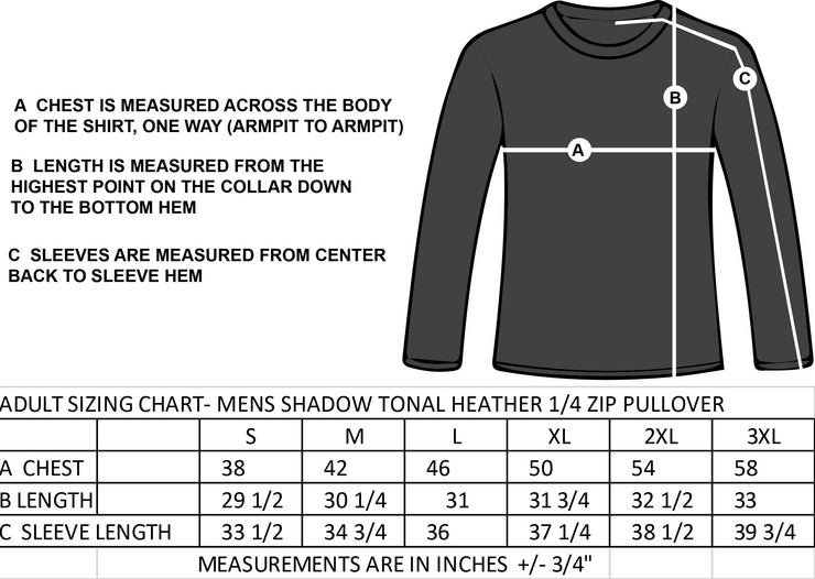 W.O. MITCHELL STAFFWEAR - SHADOW TONAL HEATHER 1/4 ZIP PULLOVER - MENS