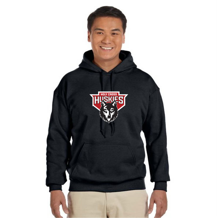 HOLY CROSS SPIRITWEAR - HUSKIES - GILDAN COTTON HOODIE - ADULT