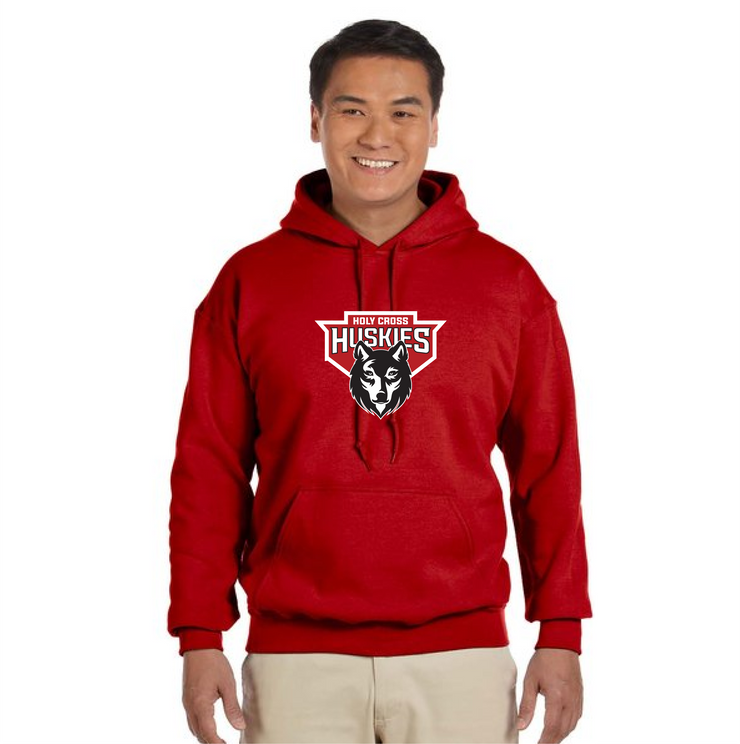 HOLY CROSS SPIRITWEAR - HUSKIES - GILDAN COTTON HOODIE - ADULT