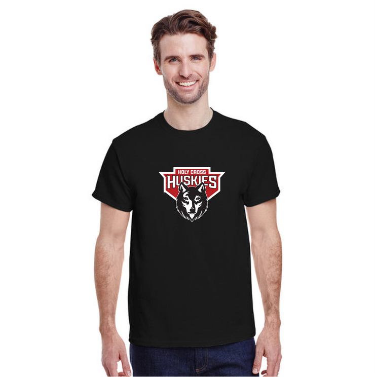 HOLY CROSS SPIRIT - HUSKIES - GILDAN COTTON TEE - ADULT