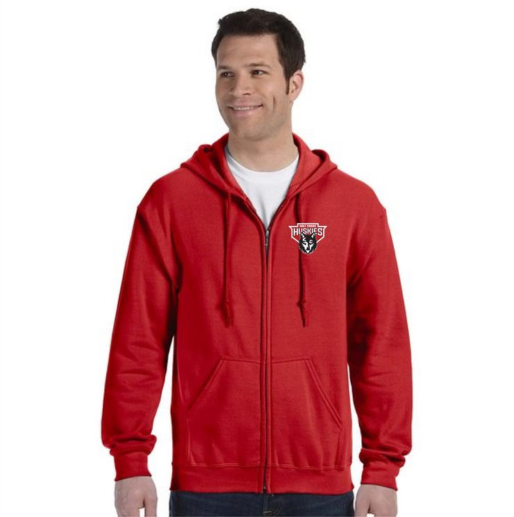 HOLY CROSS SPIRITWEAR - HUSKIES - GILDAN HEAVY BLEND ZIPPED HOODIE - ADULT