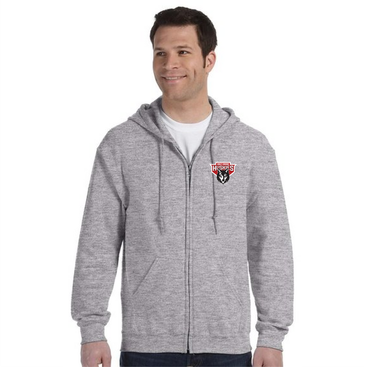 HOLY CROSS SPIRITWEAR - HUSKIES - GILDAN HEAVY BLEND ZIPPED HOODIE - ADULT