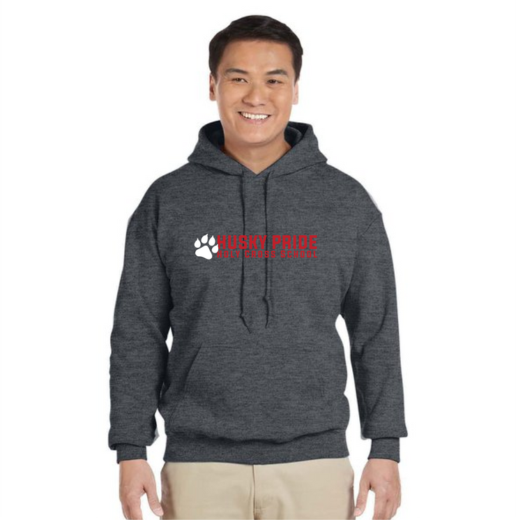 HOLY CROSS SPIRITWEAR - HUSKY PRIDE - GILDAN COTTON HOODIE - ADULT