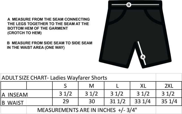 ST JOSEPH JAG SWAG - JOSEPH - LADIES WAYFARER SHORTS - ADULT