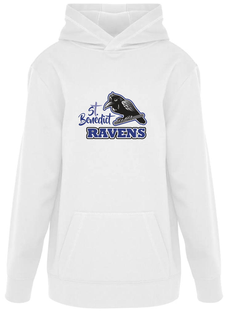 ST. BENEDICT SPIRITWEAR - RAVENS PRINT - ATC MOISTURE WICKING HOODIE - YOUTH