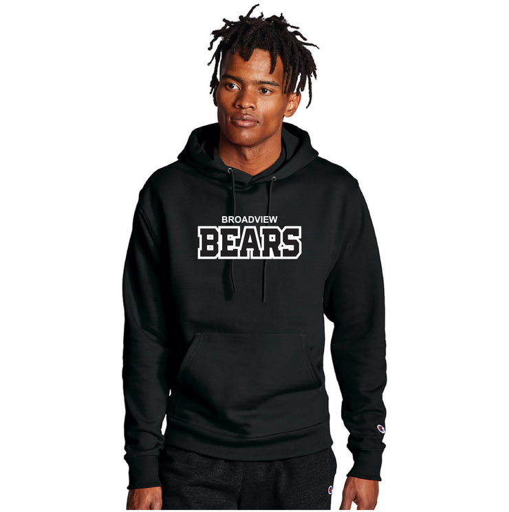 BROADVIEW SPIRITWEAR - TWILL - CHAMPION COTTON HOODIE - ADULT