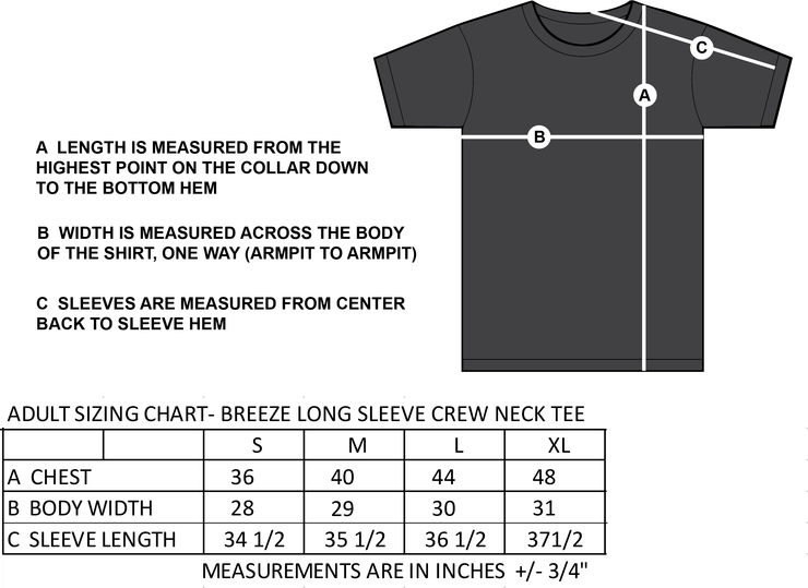 OTTAWA CHRISTIAN SCHOOL SPIRITWEAR - BREEZE LONG SLEEVE CREW NECK - ADULT