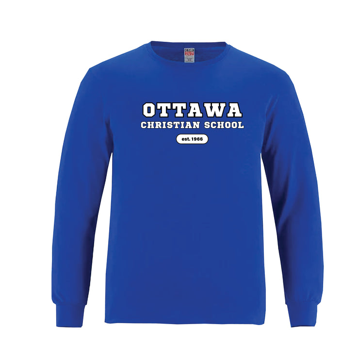 OTTAWA CHRISTIAN SCHOOL SPIRITWEAR - BREEZE LONG SLEEVE CREW NECK - ADULT