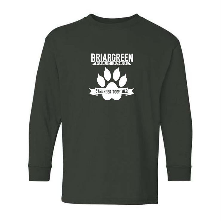 BRIARGREEN SPIRITWEAR - SCHOOL LOGO - GILDAN COTTON LONGSLEEVE - YOUTH