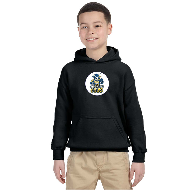 CARNIVOROUS COWS - GILDAN COTTON HOODIE - YOUTH