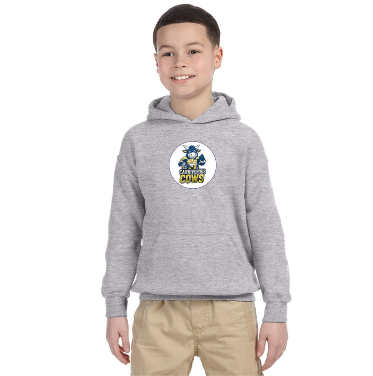 CARNIVOROUS COWS - GILDAN COTTON HOODIE - YOUTH