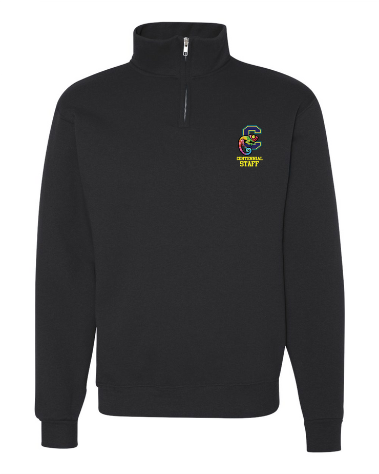 CENTENNIAL PUBLIC SCHOOL STAFFWEAR - LEFT CHEST LOGO - JERZEES QUARTER ZIP SWEATSHIRT - ADULT