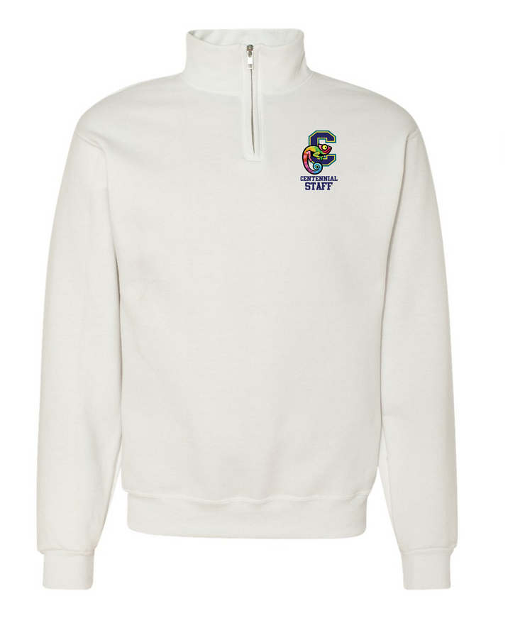 CENTENNIAL PUBLIC SCHOOL STAFFWEAR - LEFT CHEST LOGO - JERZEES QUARTER ZIP SWEATSHIRT - ADULT