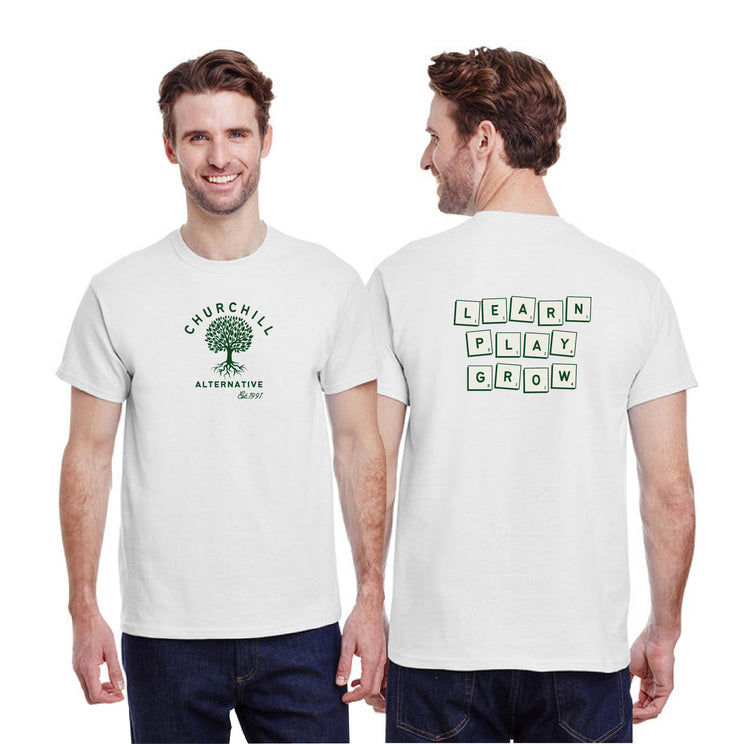 CHURCHILL SPIRITWEAR - LPG BACK - GILDAN COTTON TEE - ADULT