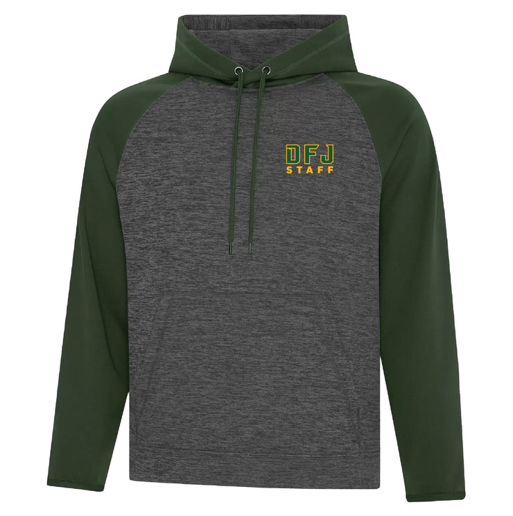 DFJ STAFFWEAR - ATC DYNAMIC HEATHER FLEECE TWO TONE HOODED SWEATSHIRT - ADULT
