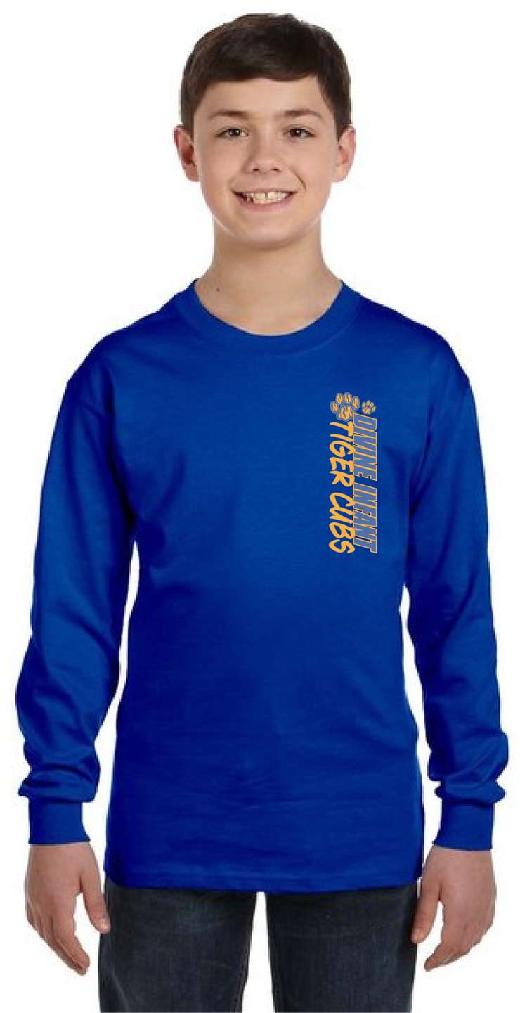 DIVINE INFANT SPIRITWEAR - VERTICAL PAW - GILDAN COTTON LONGSLEEVE