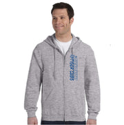 DIVINE INFANT SPIRITWEAR - VERTICAL PAW - GILDAN COTTON ZIPPED HOODIE - ADULT