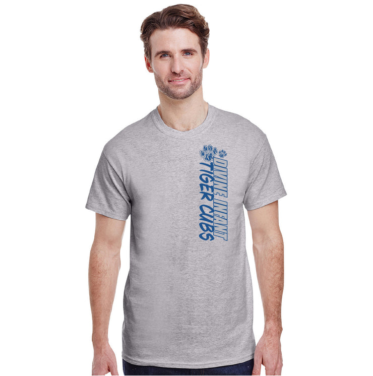 DIVINE INFANT SPIRITWEAR - VERTICAL PAW - GILDAN COTTON TEE - ADULT