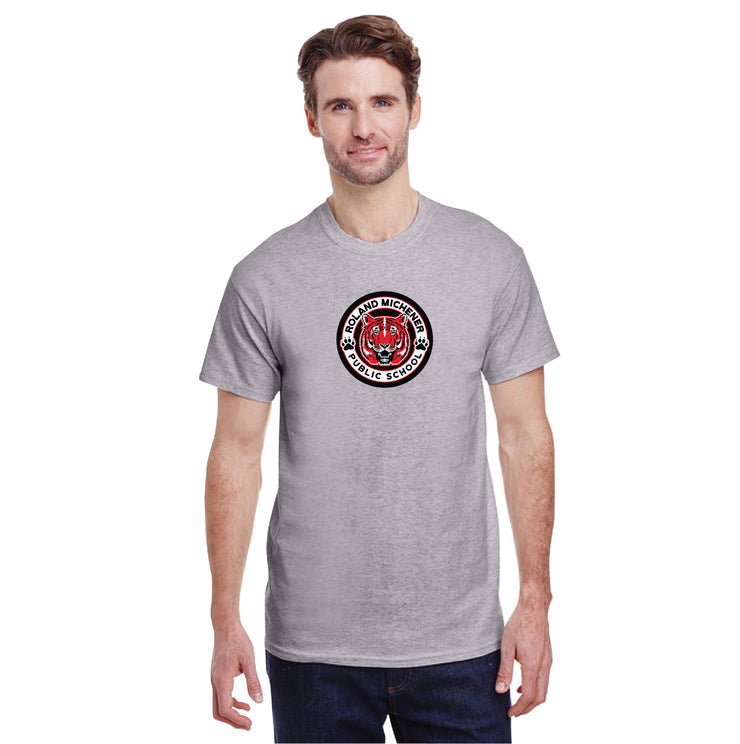 ROLAND MICHENER PUBLIC SCHOOL - MULTI COLOUR FULL FRONT - GILDAN COTTON TEE - ADULT