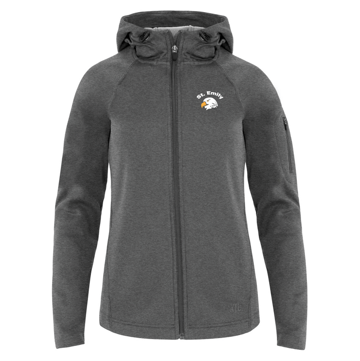 ST. EMILY STAFFWEAR - PTECH HOODED JACKET - LADIES