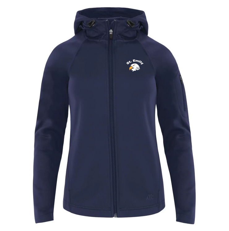 ST. EMILY STAFFWEAR - PTECH HOODED JACKET - LADIES