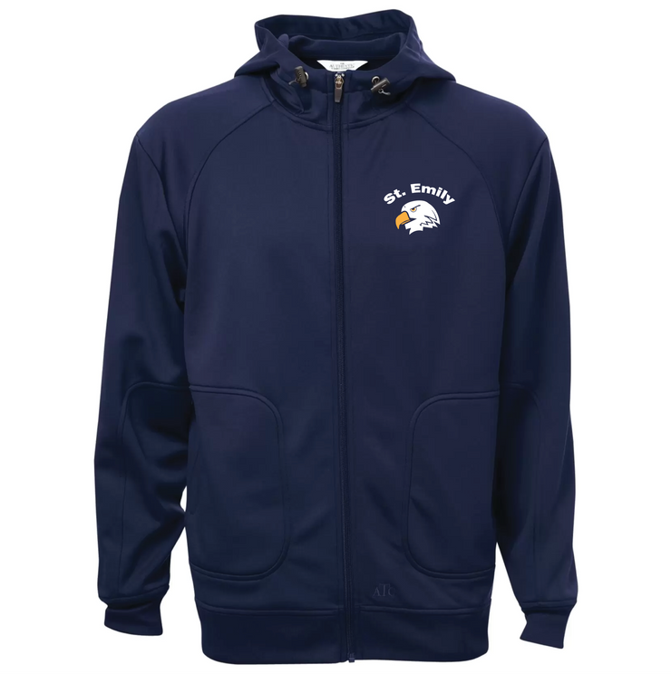 ST. EMILY STAFFWEAR - PTECH HOODED JACKET - MENS