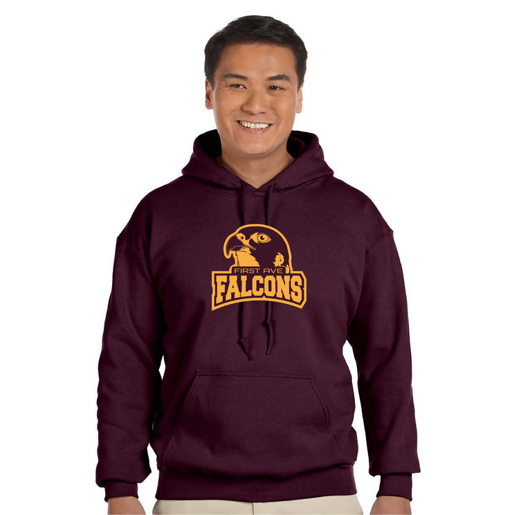 FIRST AVENUE SPIRITWEAR - GILDAN COTTON HOODIE - ADULT