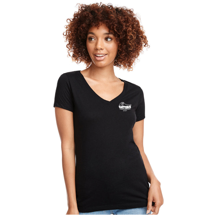 GUARDIAN ANGELS STAFFWEAR - NEXT LEVEL RINGSPUN V NECK - LADIES