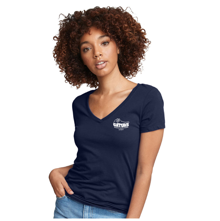 GUARDIAN ANGELS STAFFWEAR - NEXT LEVEL RINGSPUN V NECK - LADIES
