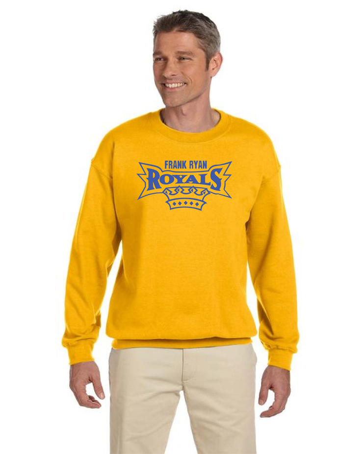 FRANK RYAN SPIRITWEAR - ROYALS - GILDAN COTTON FLEECE CREWNECK - ADULT