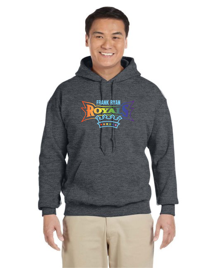 FRANK RYAN SPIRITWEAR - PRIDE ROYALS - GILDAN COTTON HOODIE - ADULT